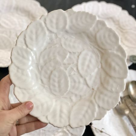 Тарелка 21 см керамика листья уценка