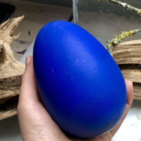 Декор яйцо синее, керамика