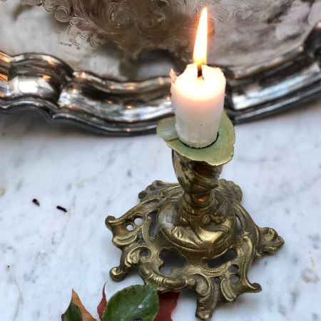 Подсвечник на одну свечу латунь 