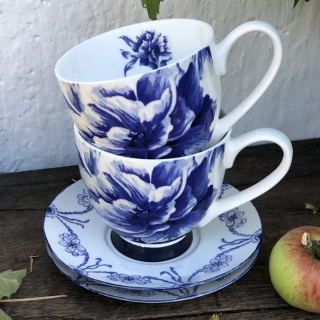 Чашка кружка чайная Синие цветы Китай (можно с арт. 34368)