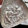 Ложка лопатка Женщина с коромыслом 13 см серебро