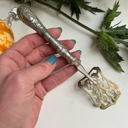 Лопатка для спаржи 17 см ручка серебро     