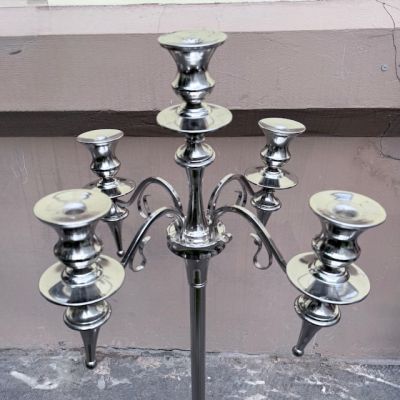 Подсвечник канделябр напольный на 5 свечей GILDE 133 см Германия хромирование