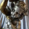 Статуэтка канделябр Ангел 32 см олово латунь Франция 