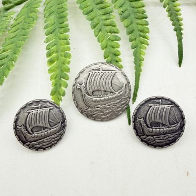 Набор пуговиц 3 шт Драккар олово Норвегия