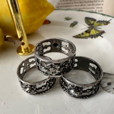 Кольцо для салфетки Роза 2 см серебрение