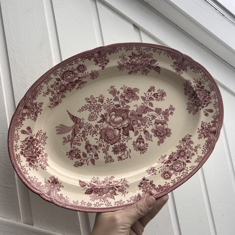 Блюдо Old Gustavsberg Fasan 33 см фарфор Швеция