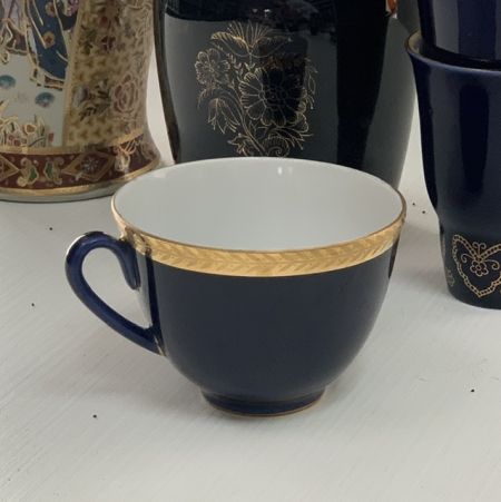 Чайная чашка 250 мл ЛФЗ фарфор золотая кайма без блюдца