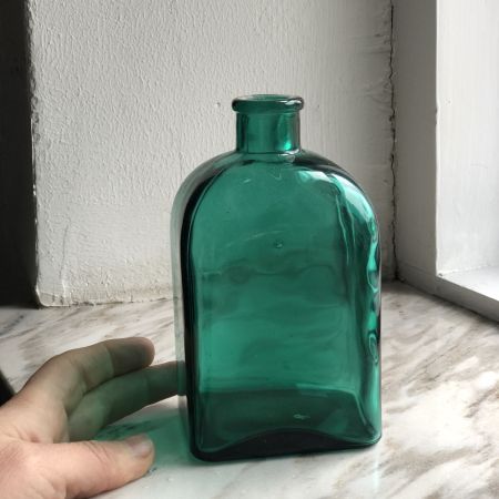 Ваза бутыль 14 см стекло