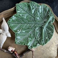 Блюдо 25 см Виноградный лист керамика Португалия