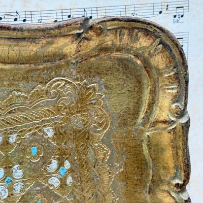 Поднос флорентийский 36х27 см дерево Италия