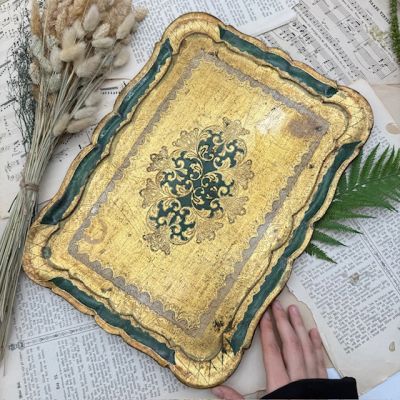 Поднос флорентийский 41х30 см дерево Италия