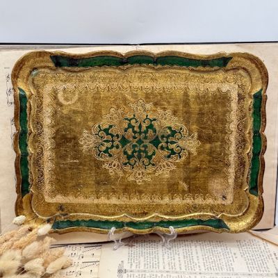 Поднос флорентийский 41х30 см дерево Италия