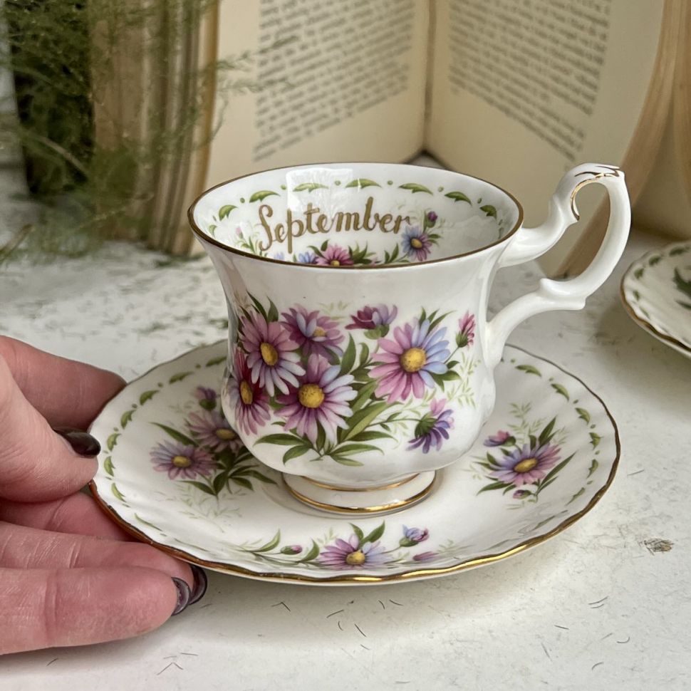 Кофейная пара Royal Albert September 130 мл Англия 1970 г.