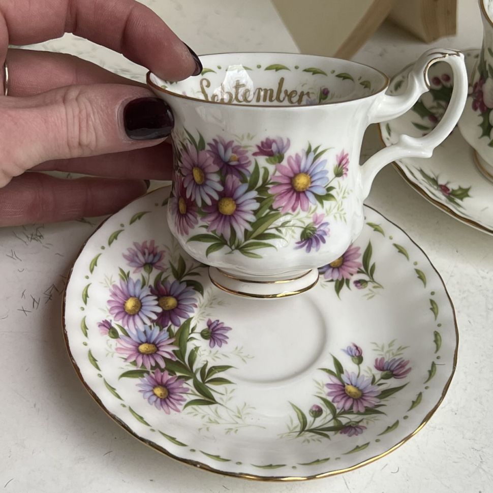 Кофейная пара Royal Albert September 130 мл Англия 1970 г.