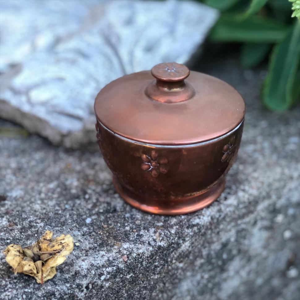 Сахарница банка с крышкой, медь