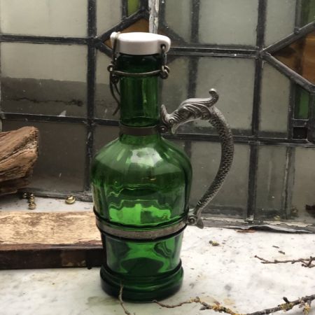 Бутылка 1литр с герметичной пробкой и ручкой Рыба