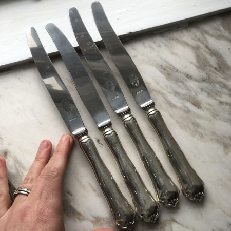Нож столовый 25 см Швеция Jernbolaget Eskilstuna мельхиор 