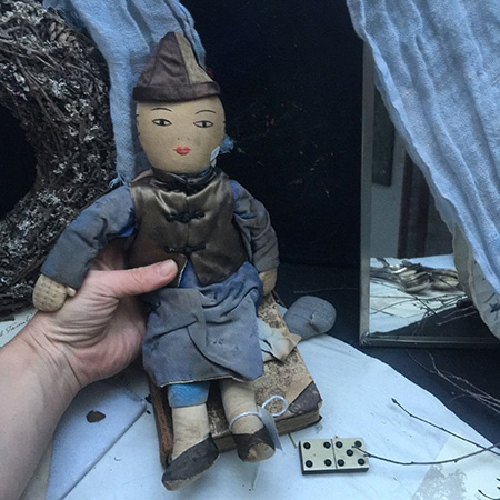 Кукла тряпичная - Китаец с косой