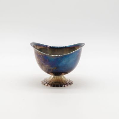 Сахарница на ножке 8 см мельхиор патина