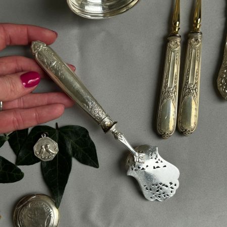 Лопатка для шпрот 18 см серебро Франция 19-20 век