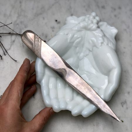 Нож для резки бумаги, мельхиор, Дания