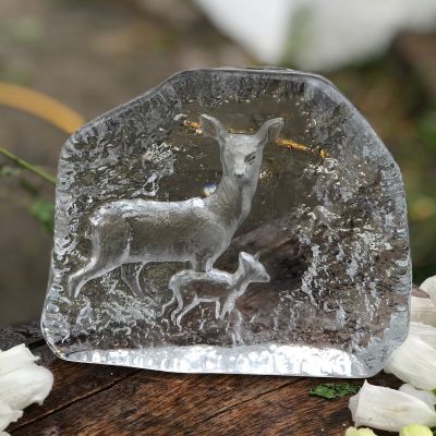 Статуэтка 18 см Олени хрусталь Швеция