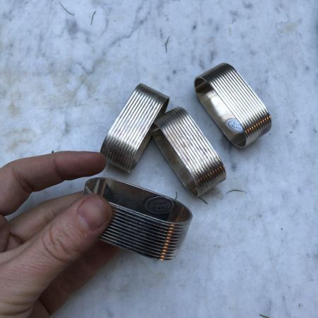 Кольцо для салфетки (набор 4 шт.) мельхиор серебрение