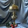 Лампа настольная старинная 56 см латунь 