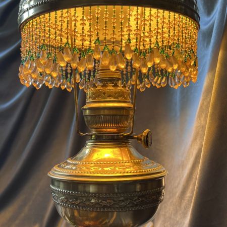 Лампа настольная старинная 56 см латунь 