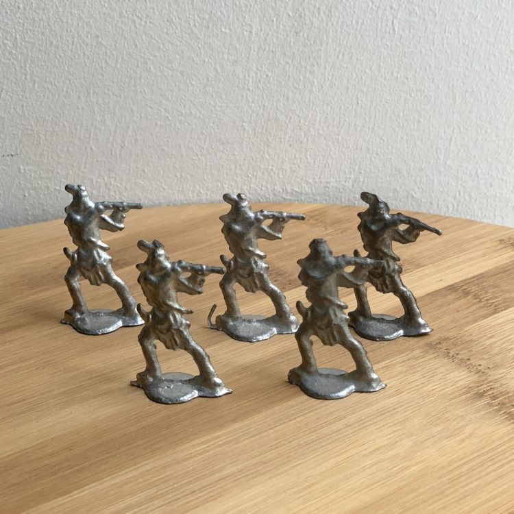 Солдатики оловянные Пехота 2 набор 5 шт. 