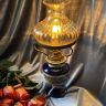 Лампа настольная 33 см фарфор латунь стекло Италия