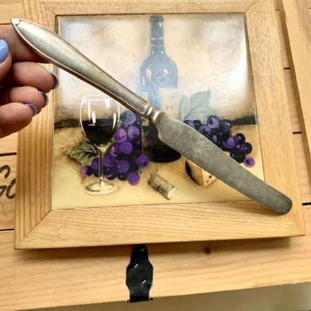 Нож столовый 21 см Лепесток мельхиор